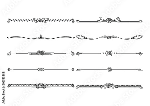 Set of decorative border.