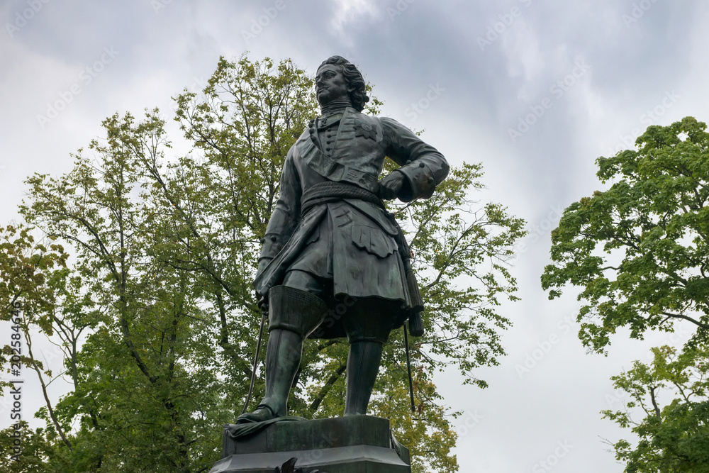 Monument to Russian emperor Peter the Great in Kronstadt. Made and installed in 1841 Monument to Russian emperor Peter the Great in Kronstadt. Made and installed in 1841