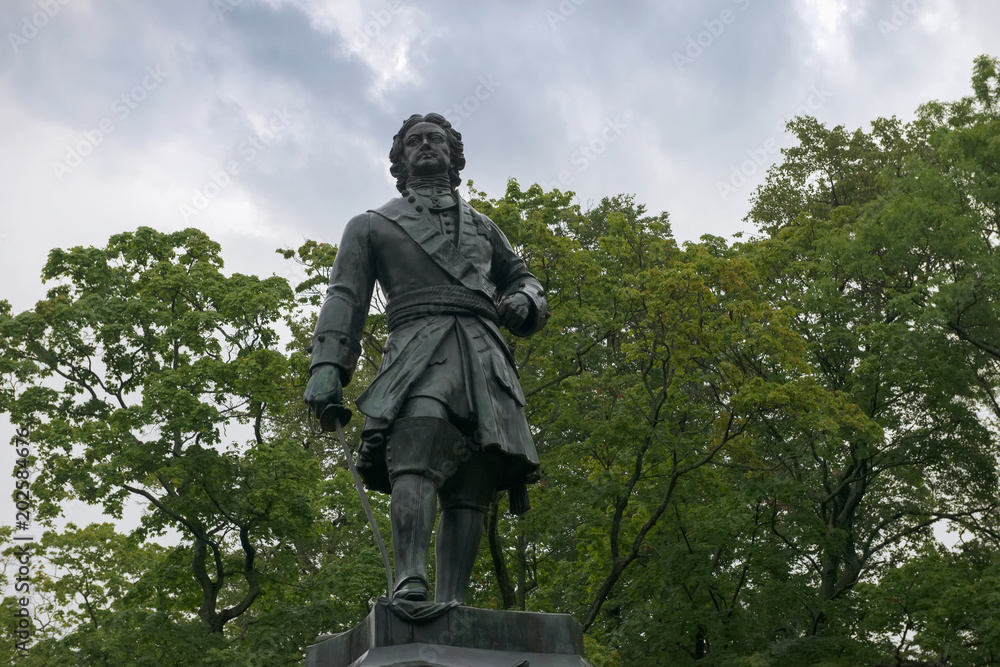 Monument to Russian emperor Peter the Great in Kronstadt. Made and installed in 1841 Monument to Russian emperor Peter the Great in Kronstadt. Made and installed in 1841