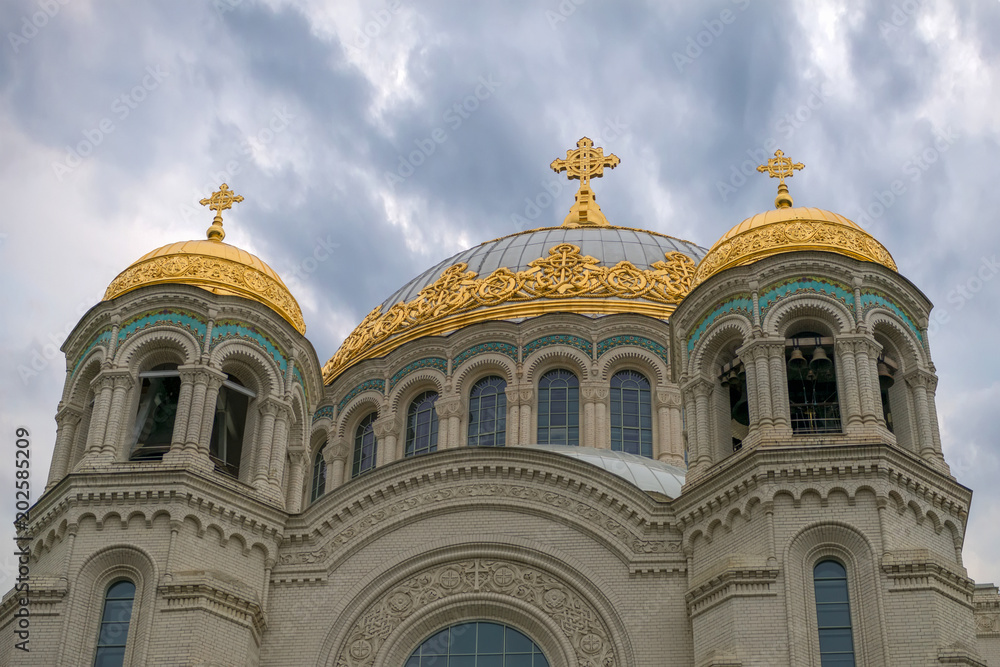 Details of external decoration Naval Cathedral of St. Nicholas — the last and largest of the Naval Cathedral of the Russian Empire. It was built in 1903-13 years in Kronstadt of V. A. Kosyakov