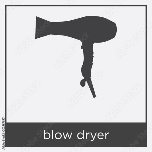 blow dryer icon isolated on white background