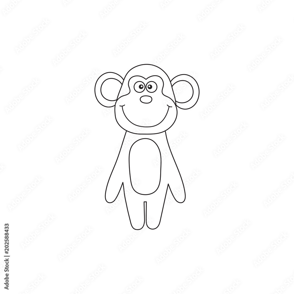 Free Stock The Monkey Chimpanzee Cartoon - Little Monkey Drawing - Free  Transparent PNG Download - PNGkey