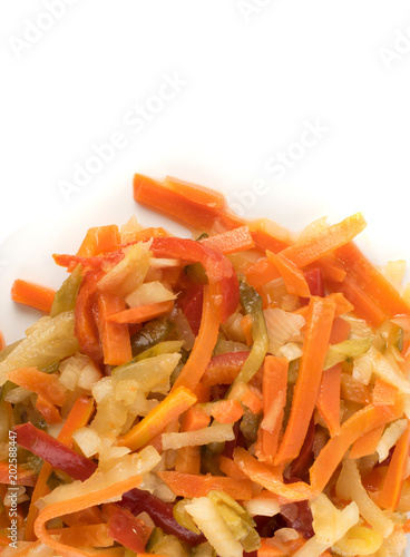 Chopped Pickled Vegetables Isolated