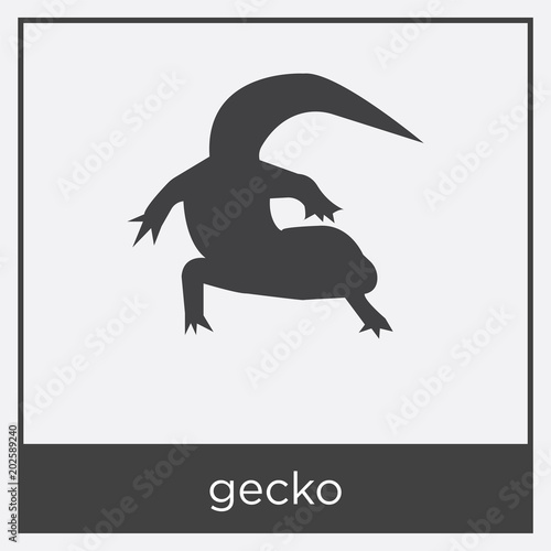 gecko icon isolated on white background