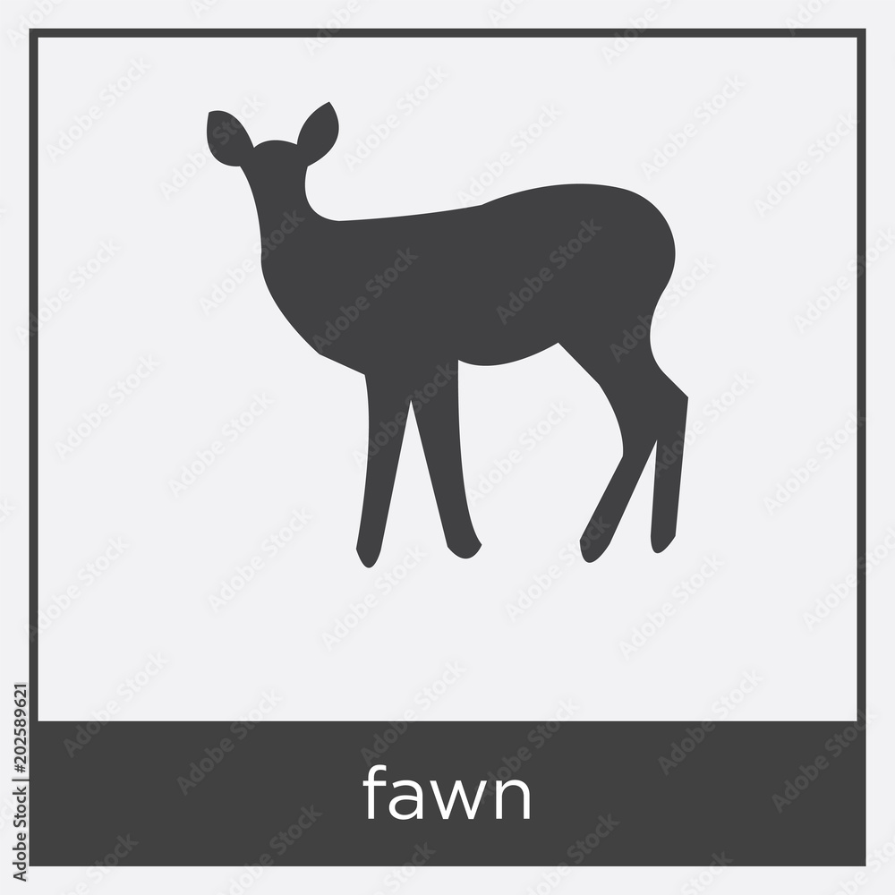 fawn icon isolated on white background fawn icon isolated on white background