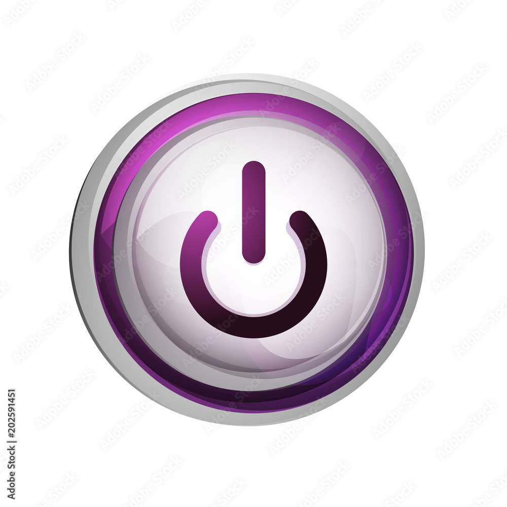 Power button icon, start symbol Power button icon, start symbol