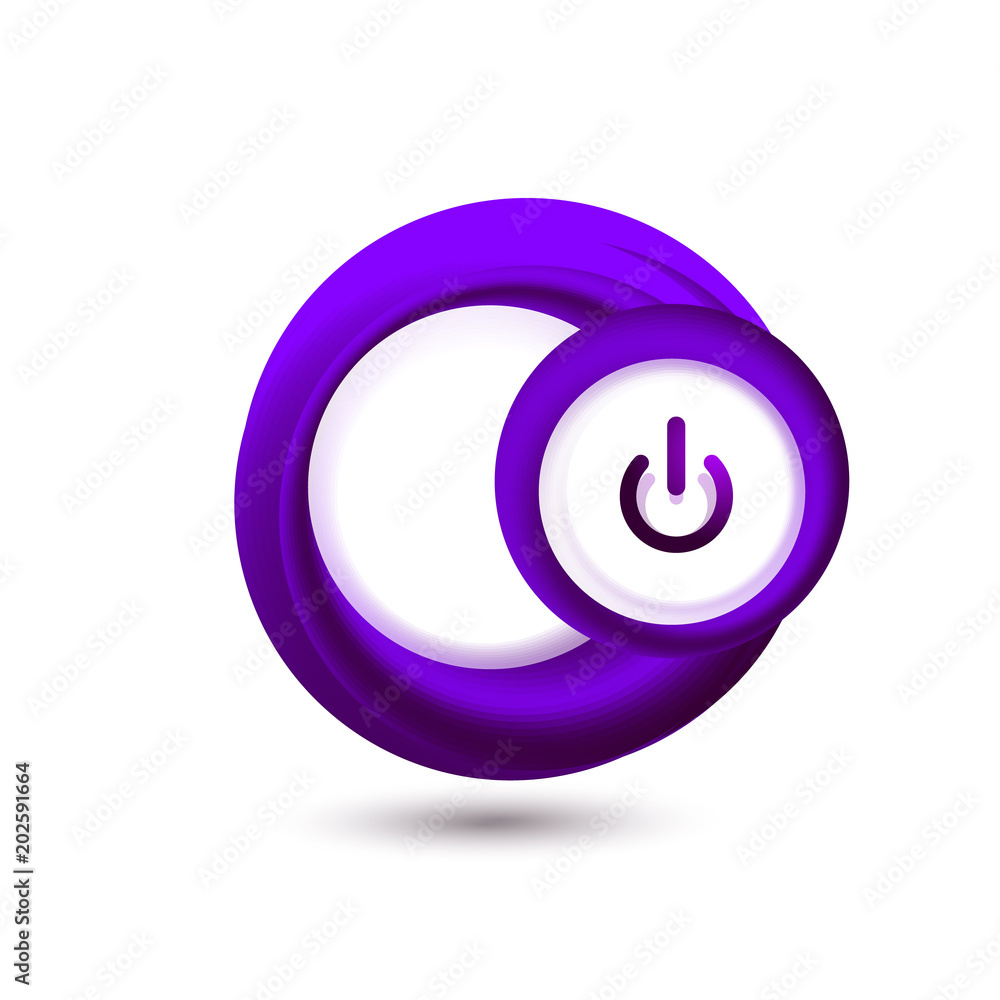 Glass transparent effect power start button, on off icon, vector UI or app symbol design Glass transparent effect power start button, on off icon, vector UI or app symbol design