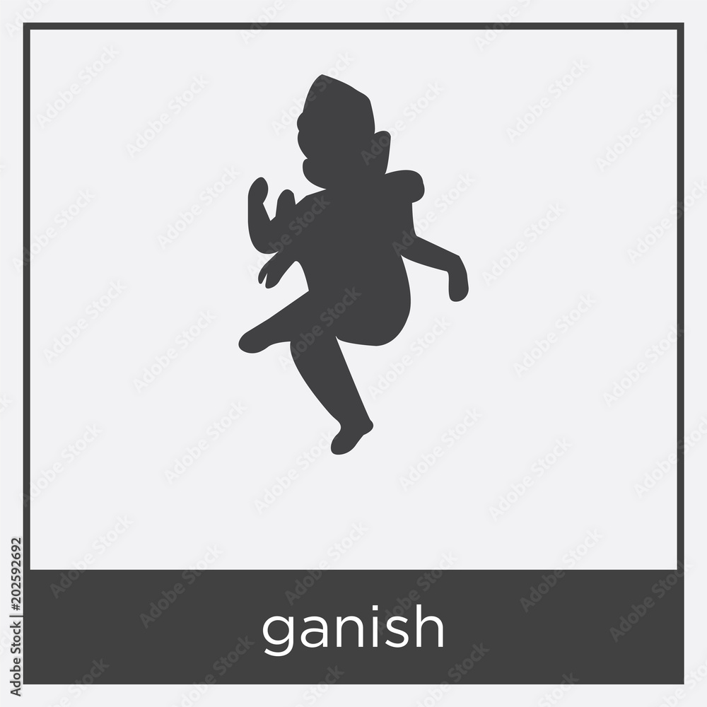 Fotografie ganish icon isolated on white background