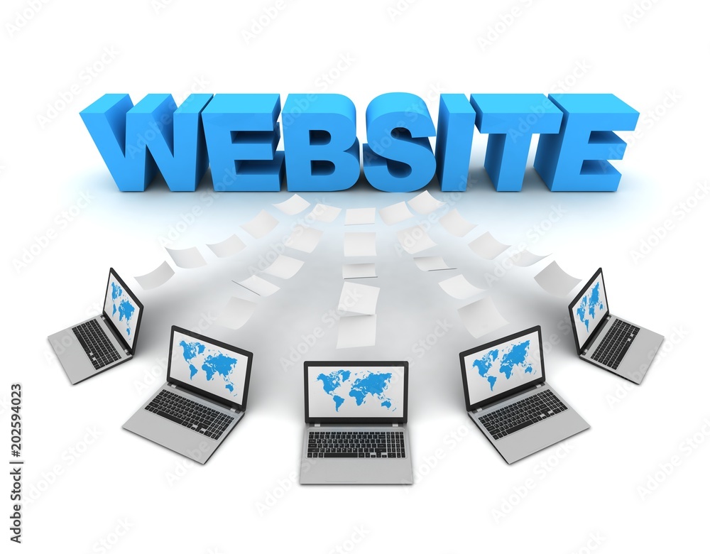 website 3d concept illustration website 3d concept illustration