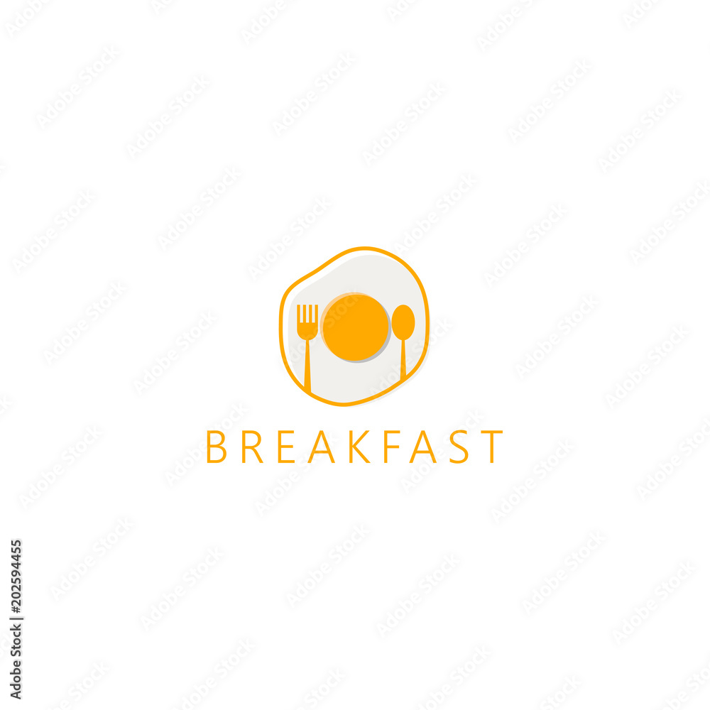 Break Fast Vector Template Design Illustration