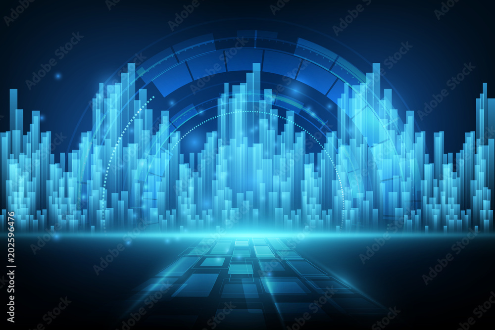 abstract background of digital element design. Concept for cyber space for future digital technology. . vector illustration