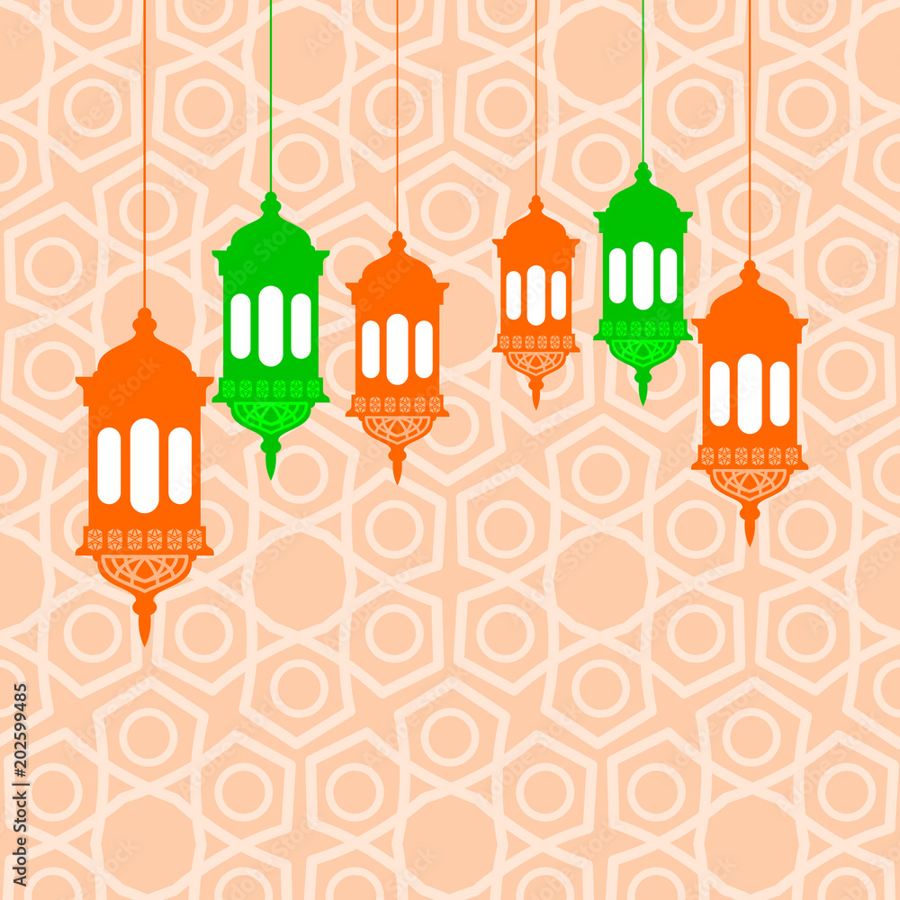 Ramdahan Background with arabic hanging lamp Ramdahan Background with arabic hanging lamp