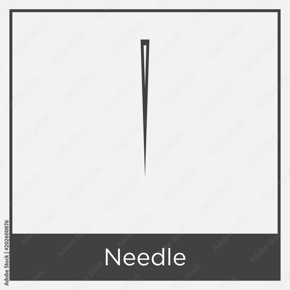 Needle icon isolated on white background Needle icon isolated on white background