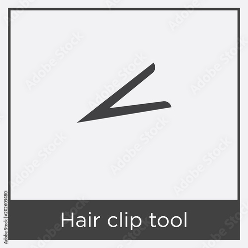 Hair clip tool icon isolated on white background