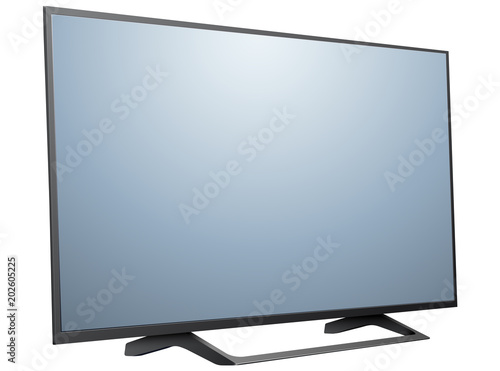TV, modern 3D flat screen lcd, led television icon.