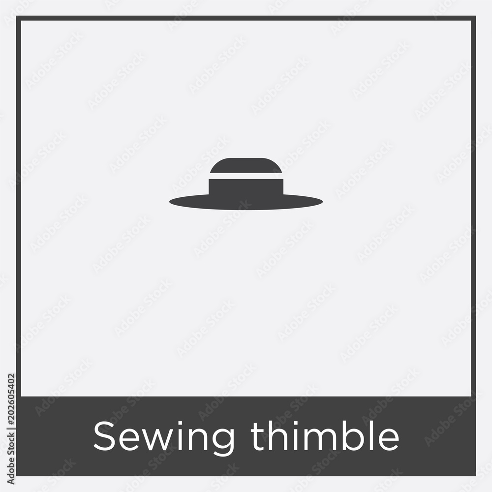 Sewing thimble icon isolated on white background Sewing thimble icon isolated on white background