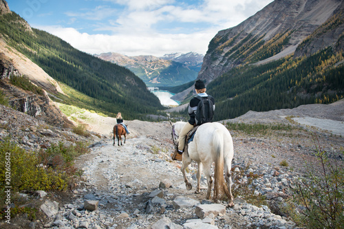 Horse Riding at Lake Louise, Banff National Park, Canadian Rockies