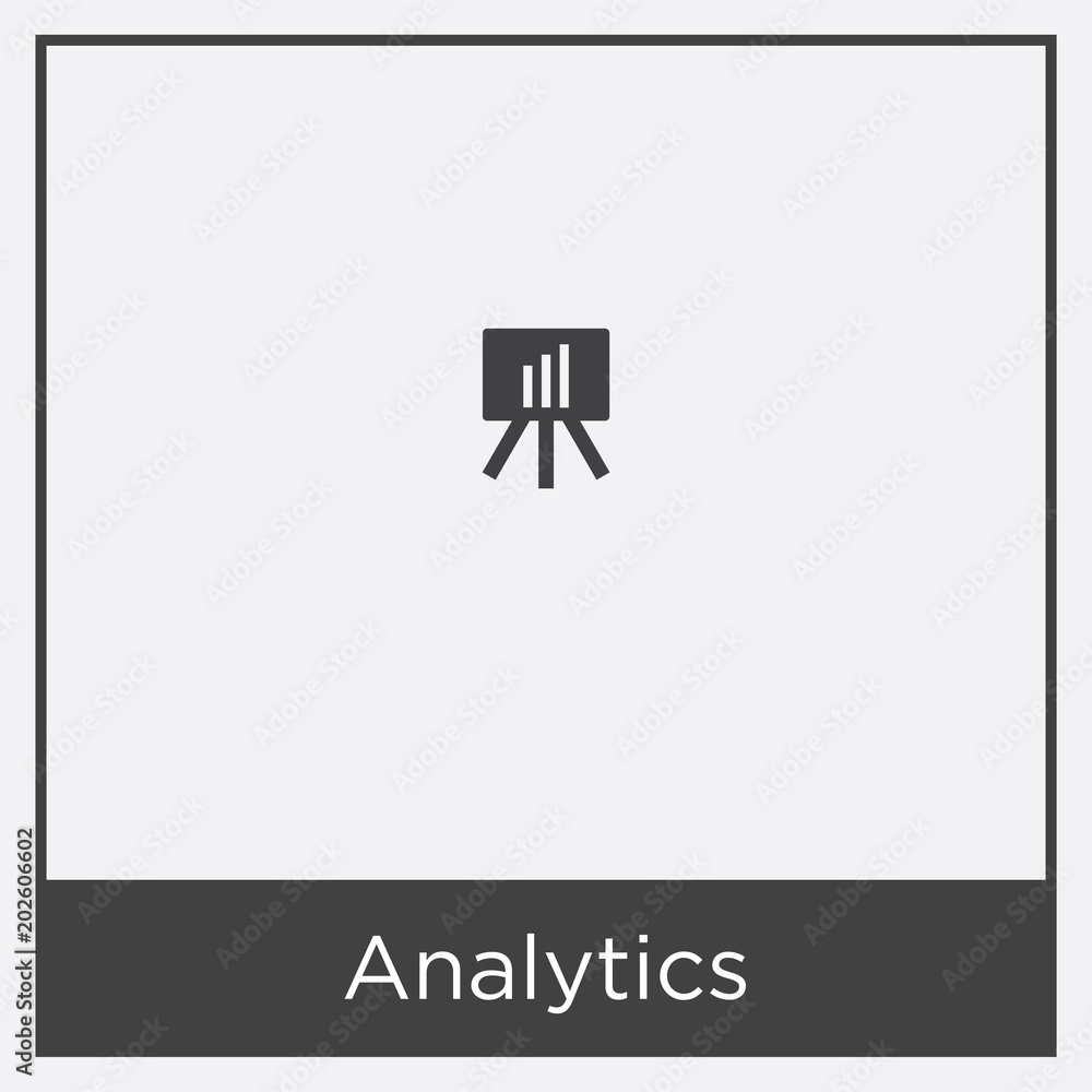 Analytics icon isolated on white background Analytics icon isolated on white background