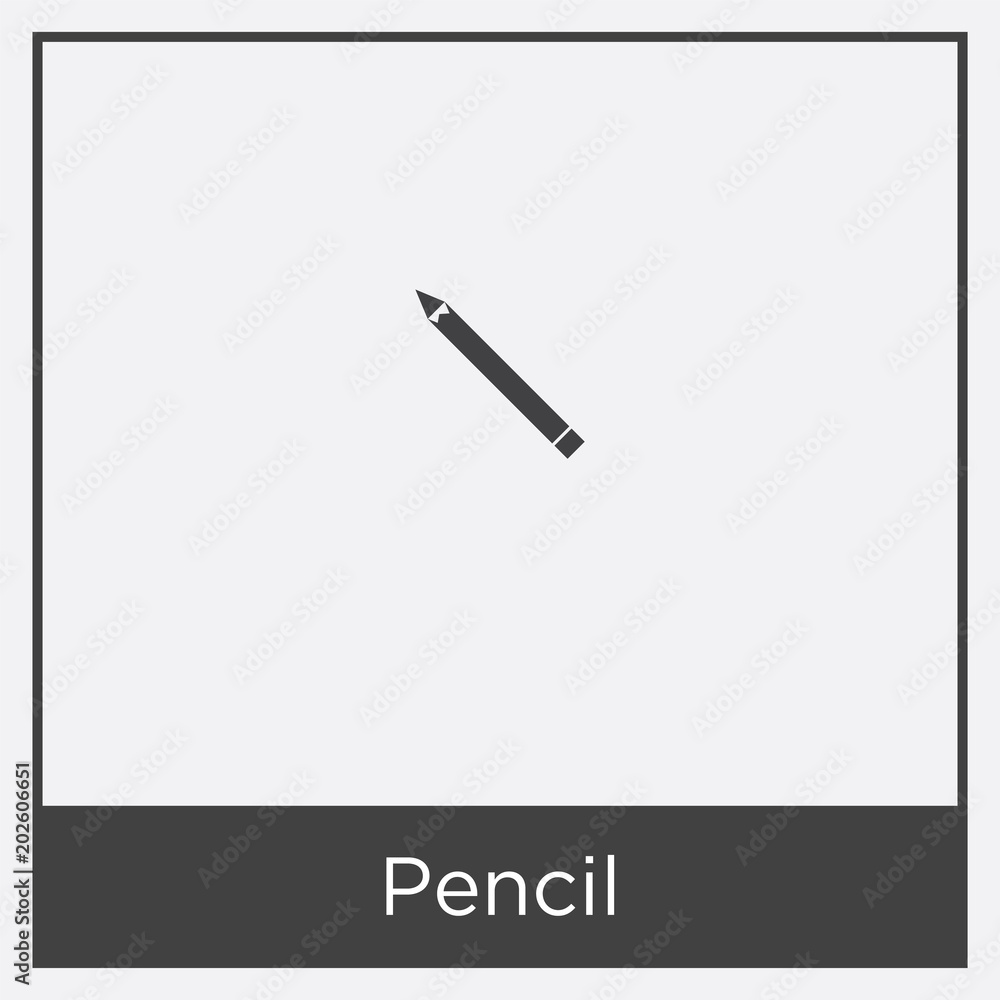 Pencil icon isolated on white background Pencil icon isolated on white background