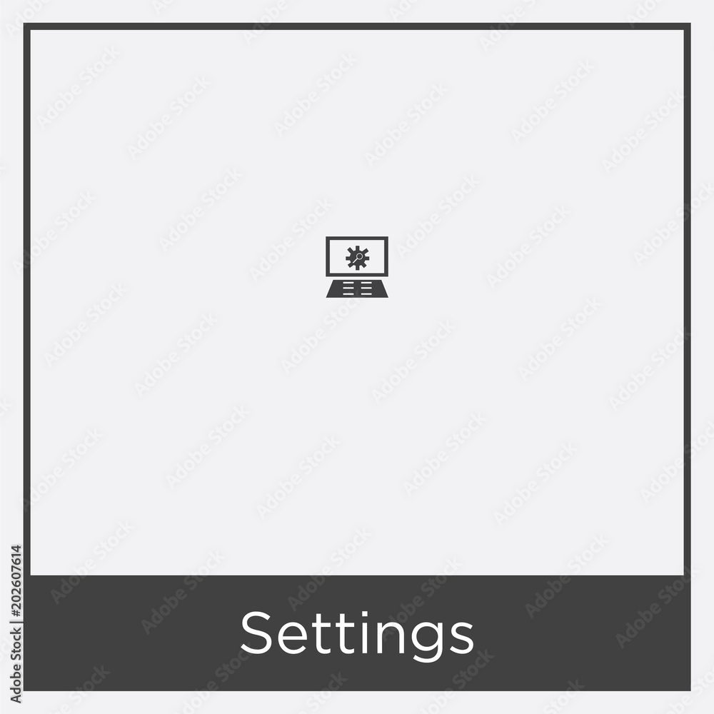 Settings icon isolated on white background Settings icon isolated on white background