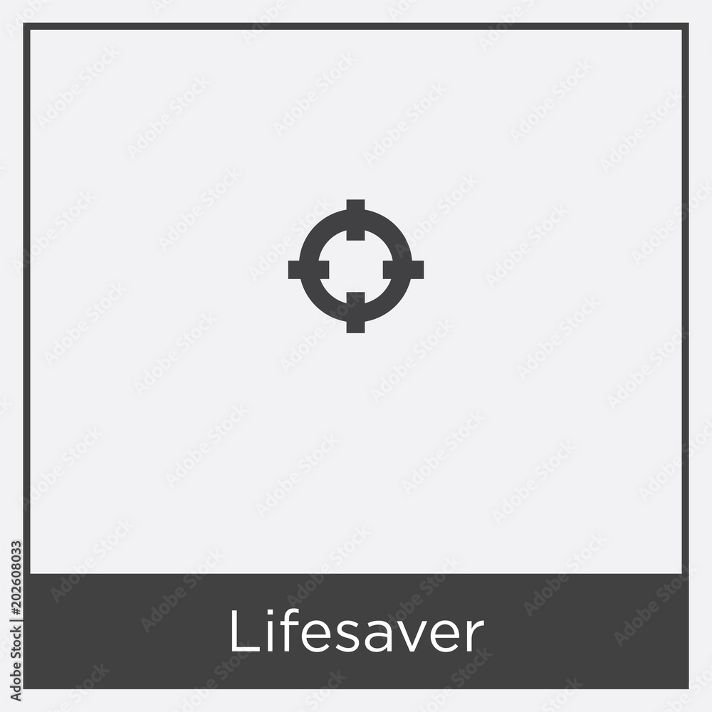 Fototapeta premium Lifesaver icon isolated on white background