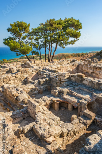 Ruins of ancient city of Kamiros (island of Rhodes, Greece)