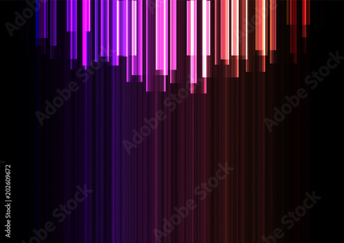 purple red frequency bar overlap in dark background, stripe layer backdrop, technology template, vector illustration