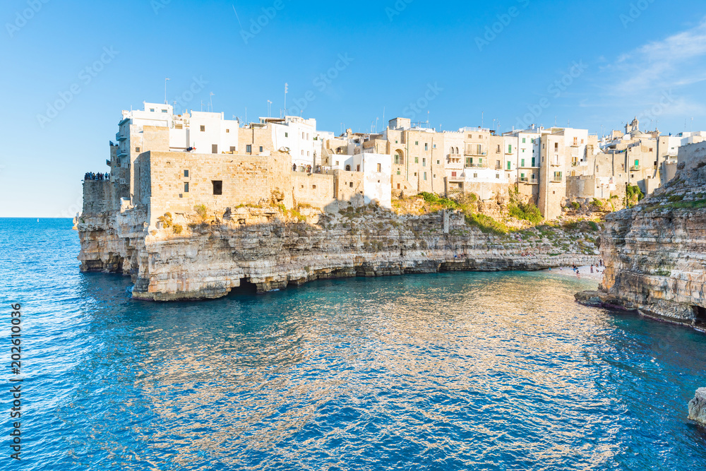 Polignano a Mare, beautiful town on seaside in southern Italy