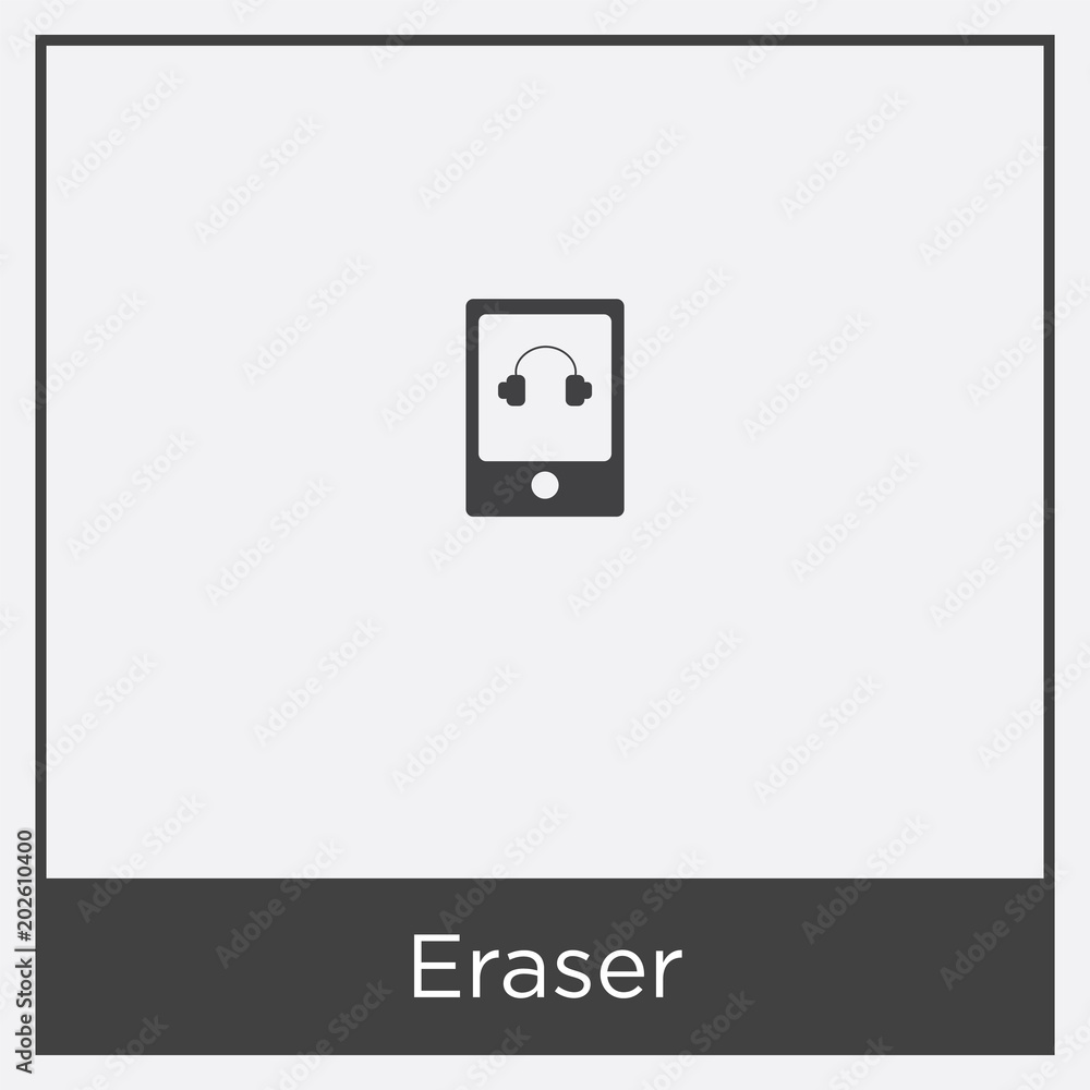 Eraser icon isolated on white background Eraser icon isolated on white background