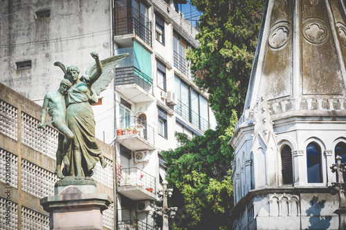 Monuments at Recoleta Cemetery, a public cemetery in Buenos Aires, Argentina. photo