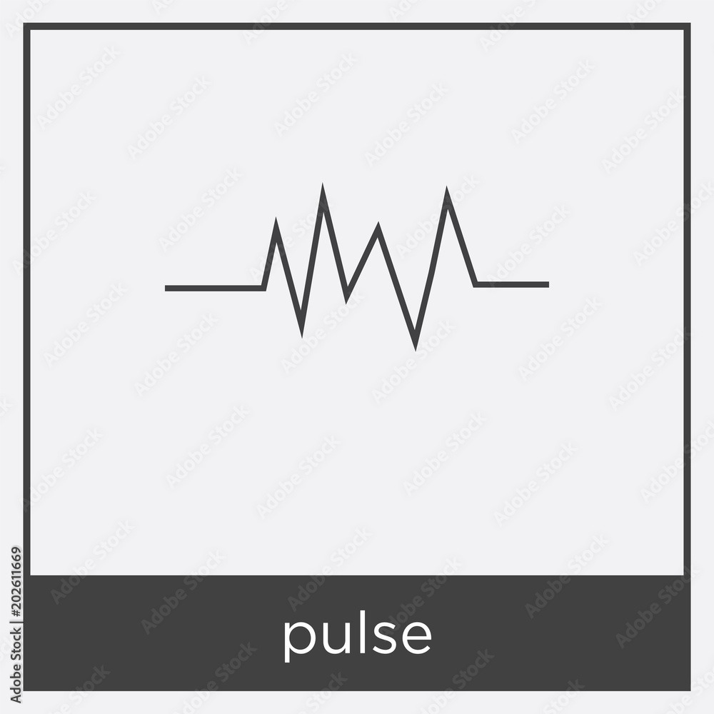 pulse icon isolated on white background