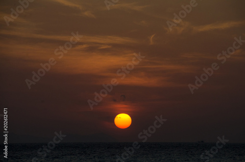 sunrise over the sea beach © konjaunt