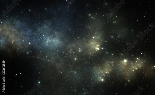 Fototapeta Naklejka Na Ścianę i Meble -  Space background with planetary nebula and stars