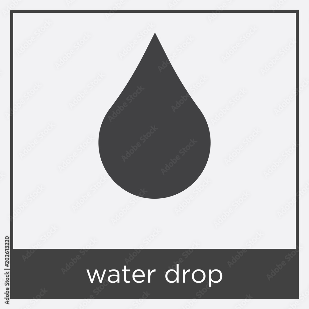 Fotografie water drop icon isolated on white background