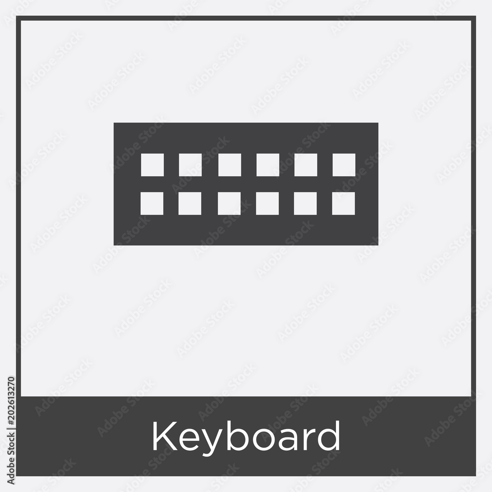 Keyboard icon isolated on white background