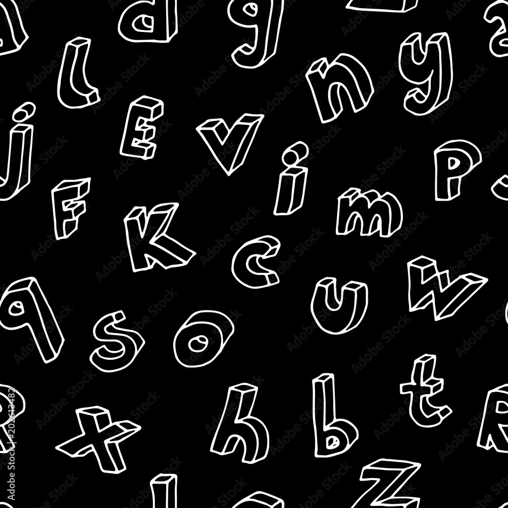 Hand drawn Abc seamless pattern Hand drawn Abc seamless pattern