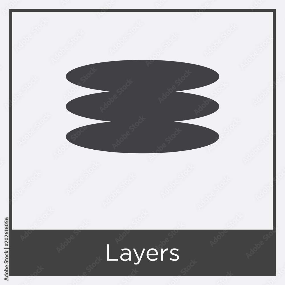 Layers icon isolated on white background Layers icon isolated on white background