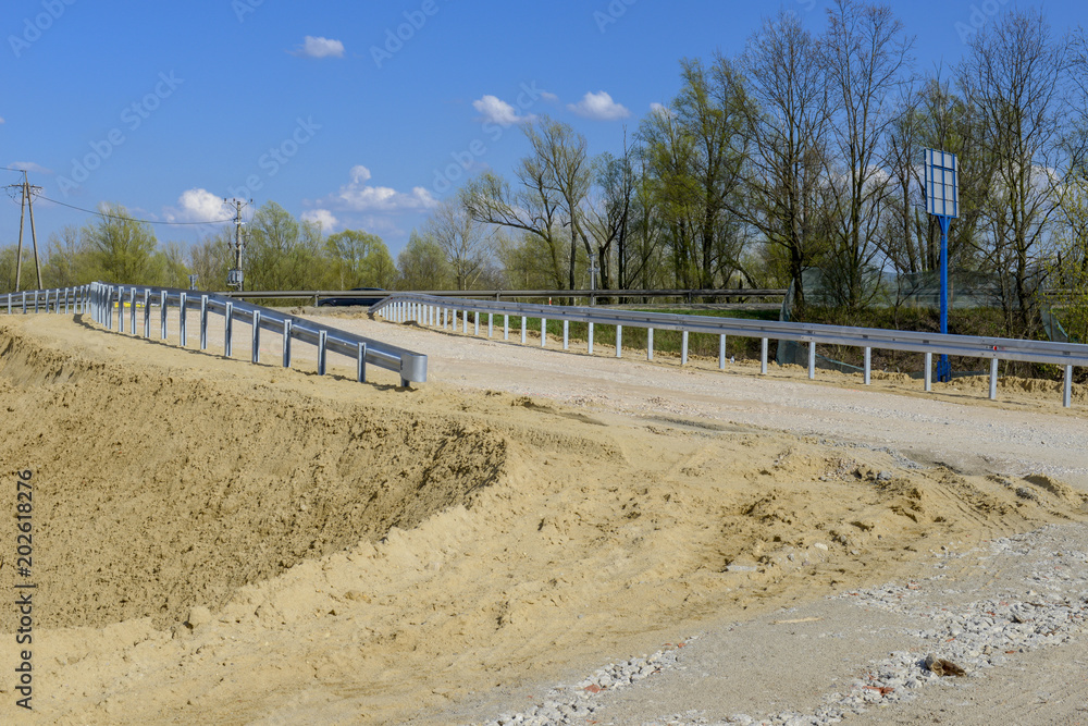 Construction site of a new highway in Góra Kalwaria