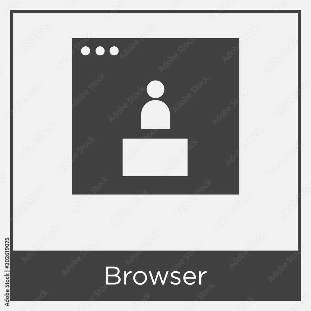 Browser icon isolated on white background Browser icon isolated on white background