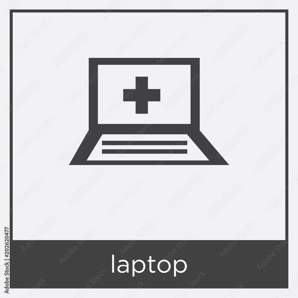 laptop icon isolated on white background laptop icon isolated on white background