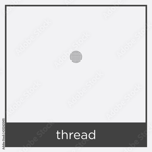 thread icon isolated on white background