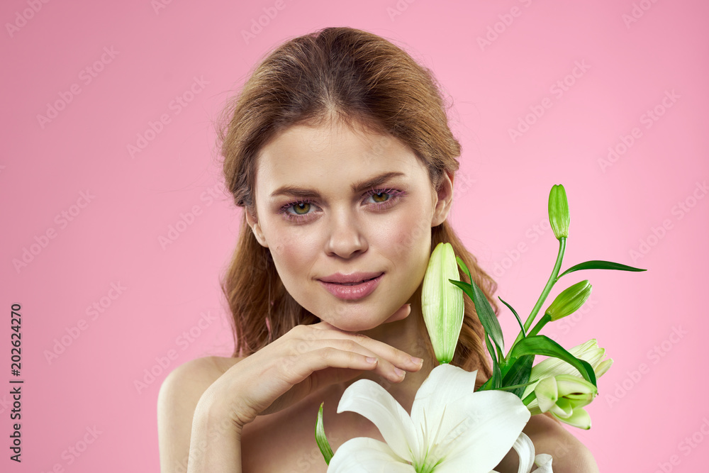 beautiful woman bare shoulders clean skin beautiful woman bare shoulders clean skin