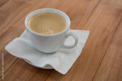 Coffee served with tissue paper