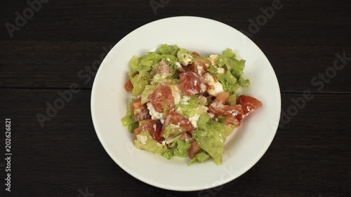 Wallpaper Mural Food photo. Smartphone food photography of vegetable salad on white plate. Torontodigital.ca
