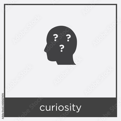 curiosity icon isolated on white background