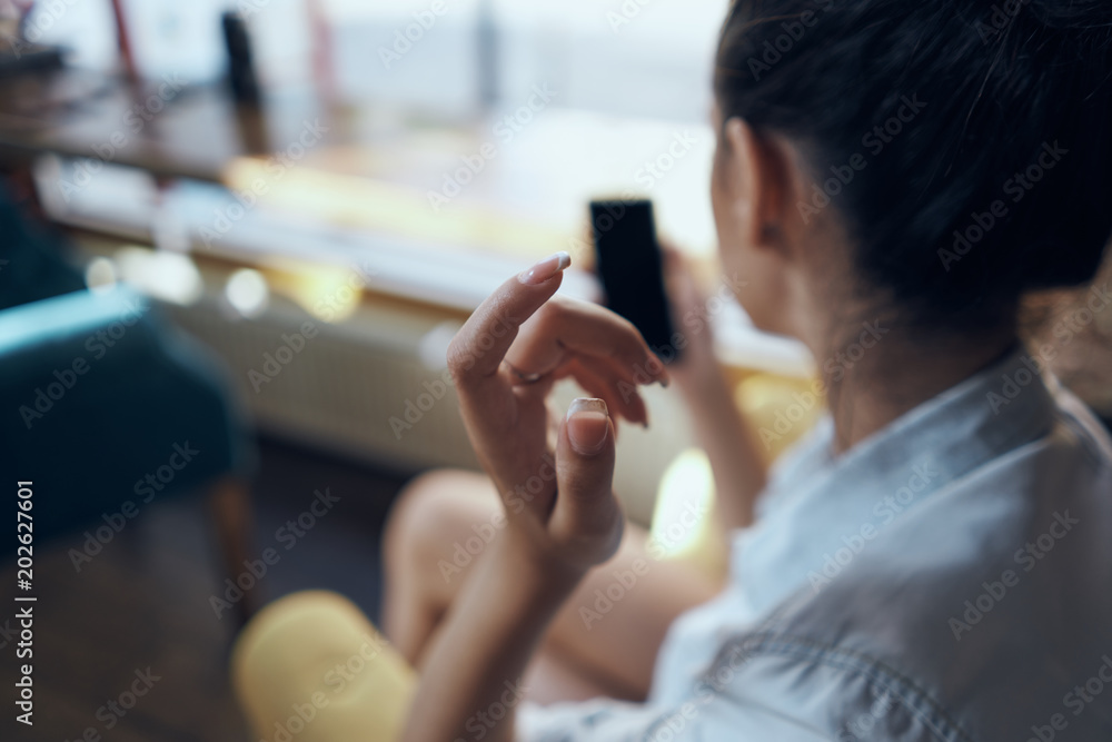 woman using smartphone in city woman using smartphone in city