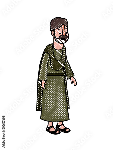 apostle of Jesus character vector illustration design