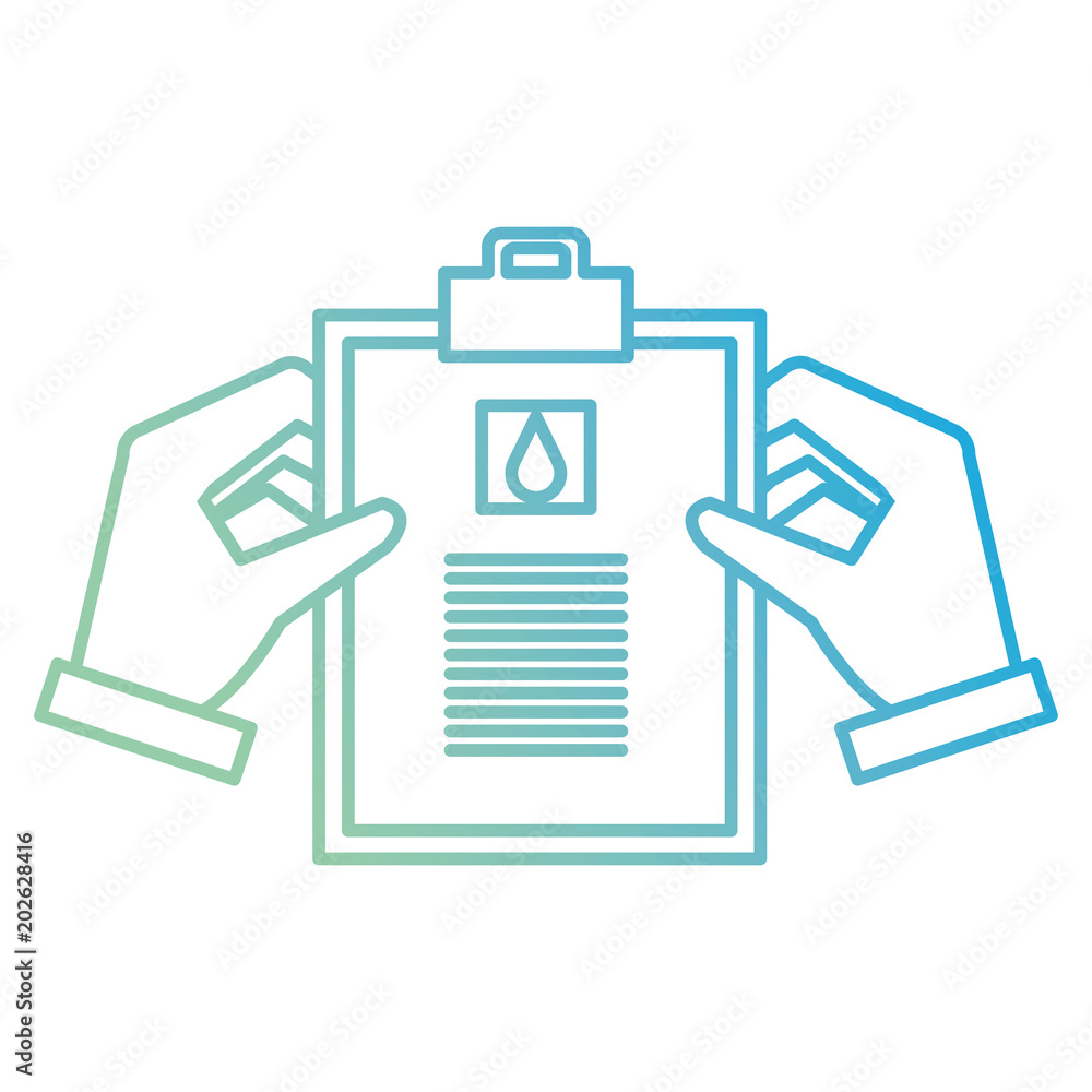 hands with donation blood clipboard paper vector illustration design hands with donation blood clipboard paper vector illustration design