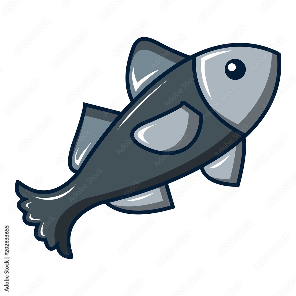 Small fish icon. Cartoon illustration of small fish vector icon for web  Stock Vector | Adobe Stock