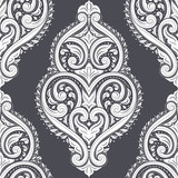 Black and white damask vector seamless pattern, wallpaper.Elegant classic texture. Luxury ornament. Royal, Victorian, Baroque elements. Great for fabric and textile, wallpaper, or any desired idea.